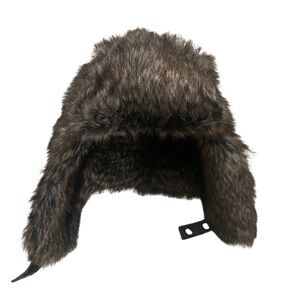 Cozy Brown Faux Fur Trapper Hat.mh1975